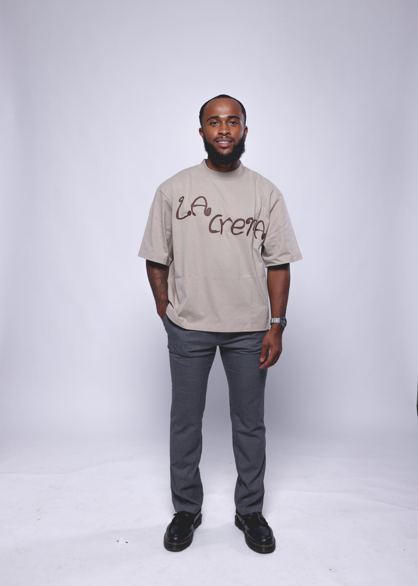 La Crema Original Crop Tee - Beige